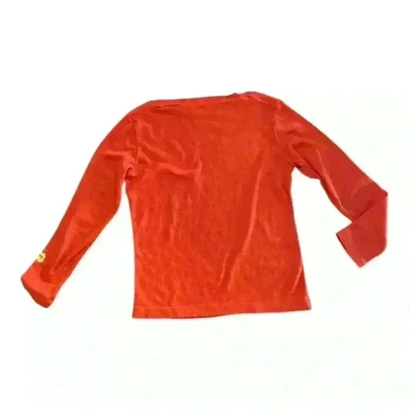 Vintage Orange Embroidered‎ Floral Sweater - Size M, Bright and Cheerful - Picture 2 of 5